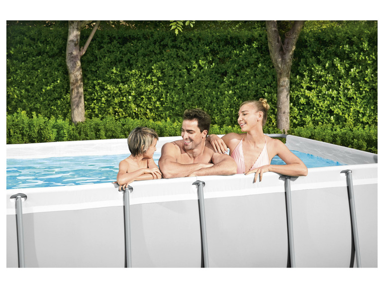 Bestway Power Steel™ Frame Pool-Set mit Filterpumpe, ca. L 412 x B 201 x L 122 cm