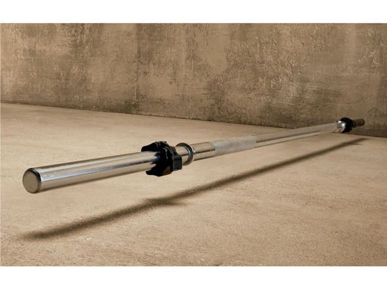CRIVIT Langhantelstange, 180 cm, mit 2 Klemmverschlüssen