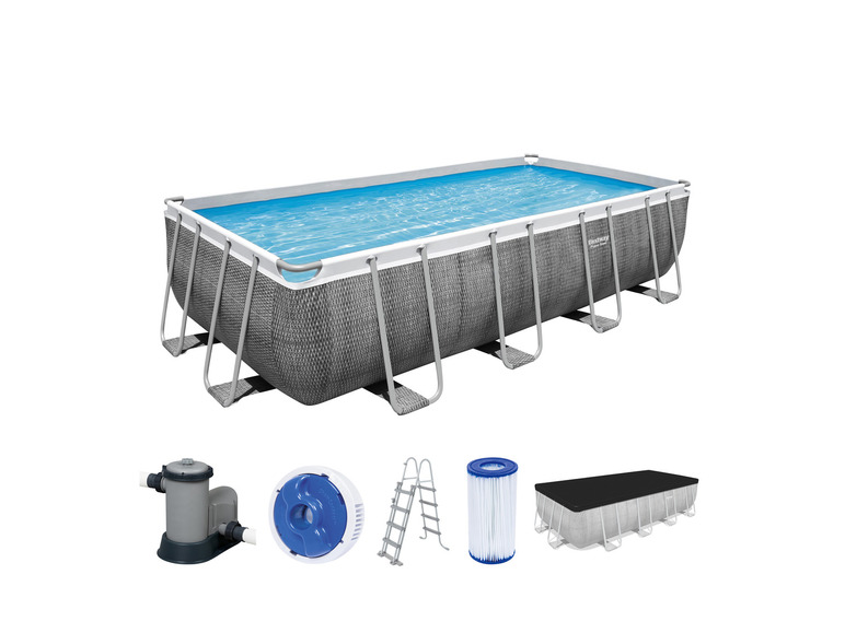 Bestway Power Steel™ Frame Pool Komplett-Set mit Filterpumpe, ca. L 549 x B 274 x L 122 cm