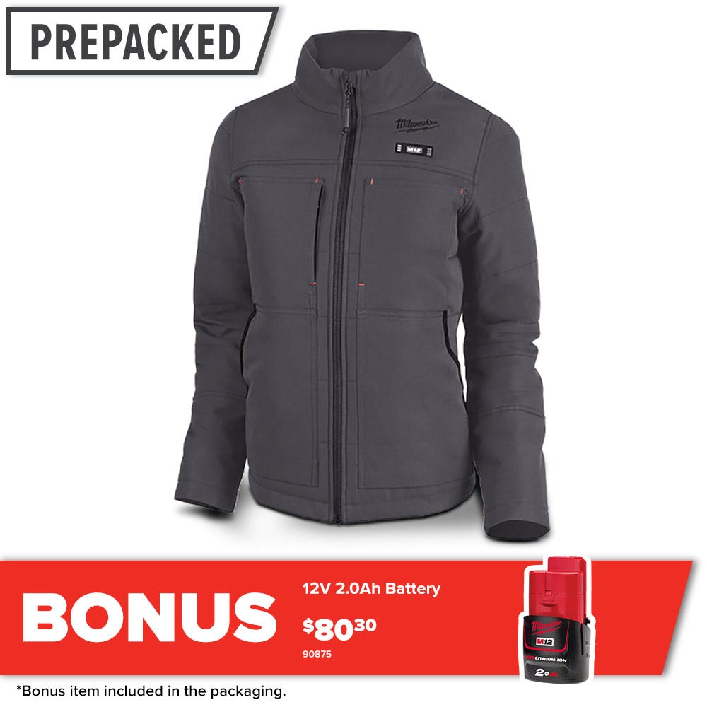MILWAUKEE M12 AXIS Heated Women's Jacket Grey Skin M12HJWGREY30