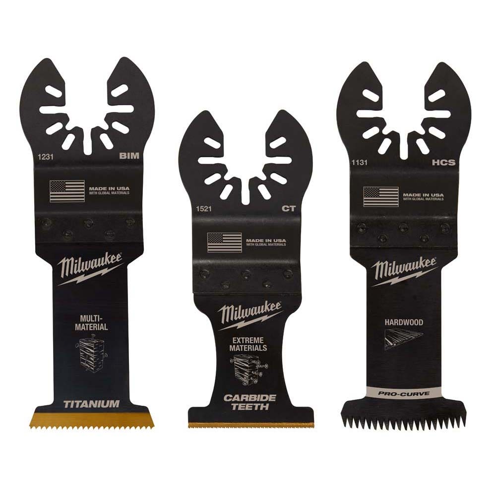 MILWAUKEE 3 piece OPEN-LOK All Purpose Multi Tool Blade Variety Pack Blades 49109001