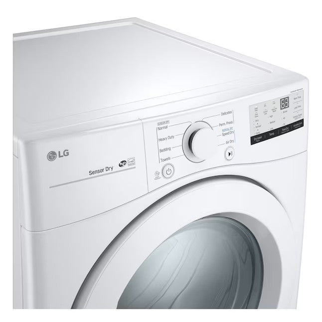 LG 7.4-cu ft Stackable Electric Dryer (White) ENERGY STAR