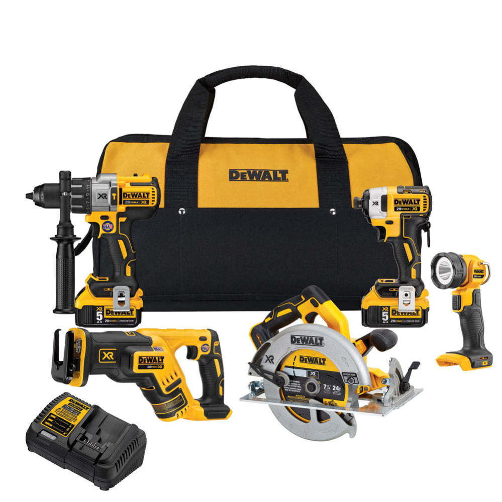 DeWalt DCK594P2 20V MAX XR Li-Ion 5 Tool Combo Kit