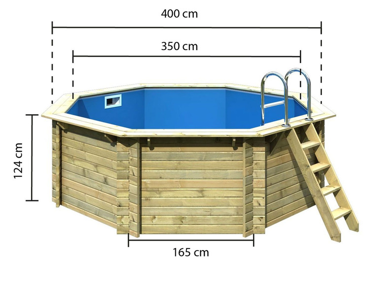 Karibu Karibu Holzpool »Classic«, wahlweise mit Sonnenterrasse