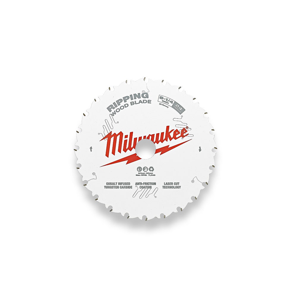 MILWAUKEE 210mm (8 1/4") Ripping 24t Circular Saw Blade 48408820