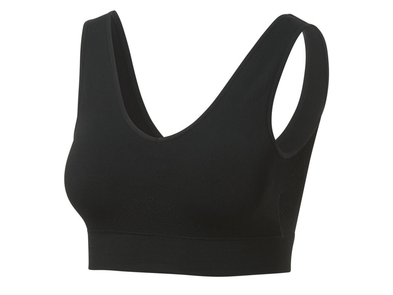 CRIVIT Damen Seamless-Sportbustier, Medium-Level, mit dynamischer Kühltechnologie