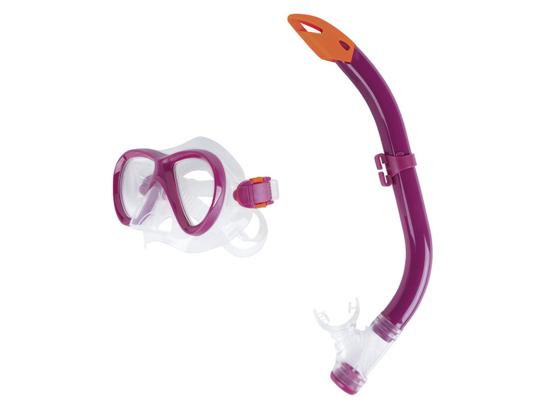 CRIVIT Kinder-Schnorchel-Set, 2-teilig, mit weitem Sichtfeld