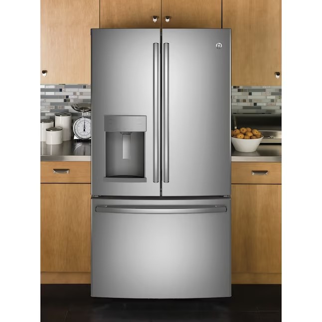 GE 27.7-cu ft French Door Refrigerator with Ice Maker (Fingerprint-resistant Stainless Steel) ENERGY STAR