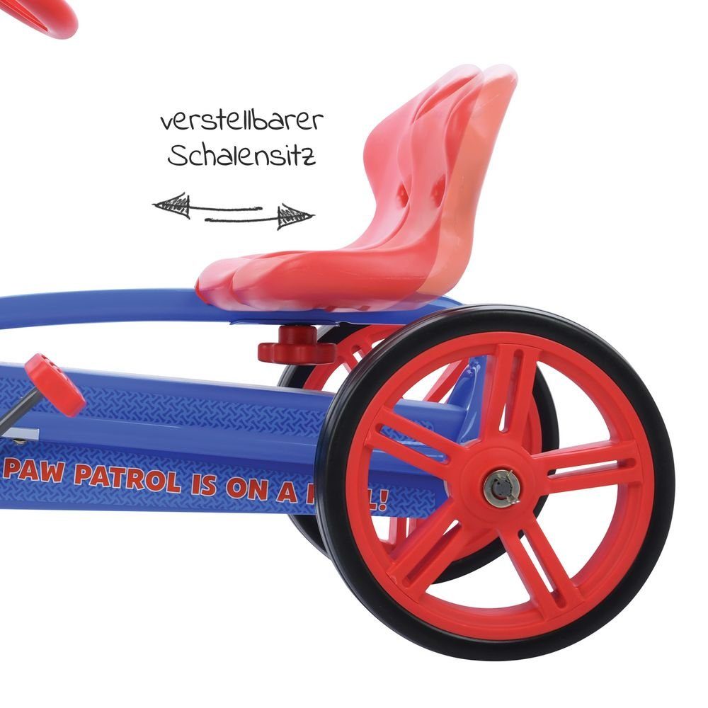 Hauck Tretfahrzeug Turbo II (2-4 Jahre) - Paw Patrol - Blue, Tretauto Pedal Go-Cart für Kinder ab 2-4 Jahre, verstellbarer Sitz
