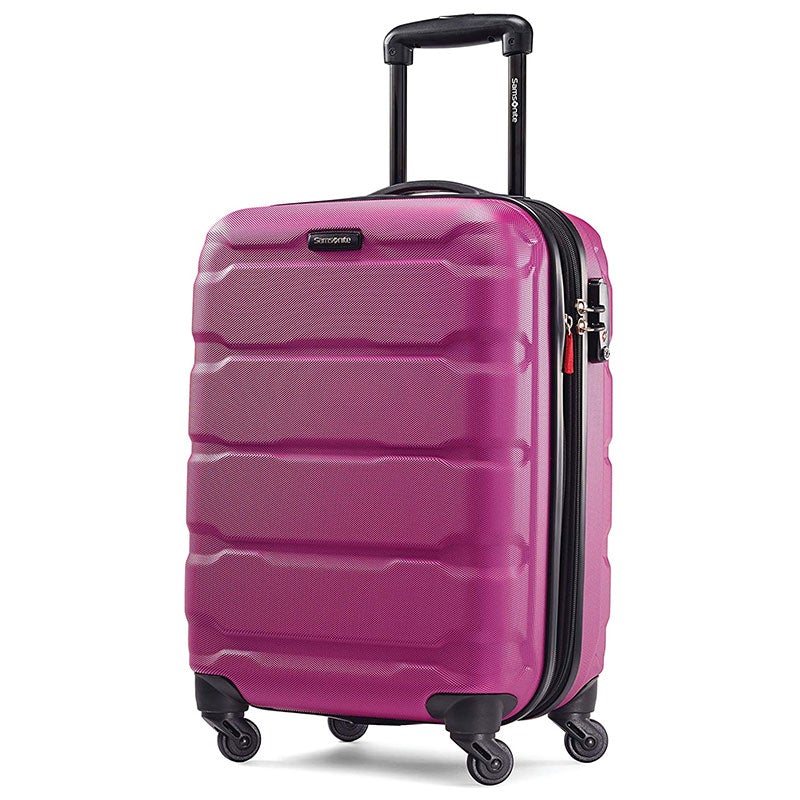 Samsonite Omni PC Hardside Expandable Luggage with Spinner Wheels,  Checked-Medium 24-Inch