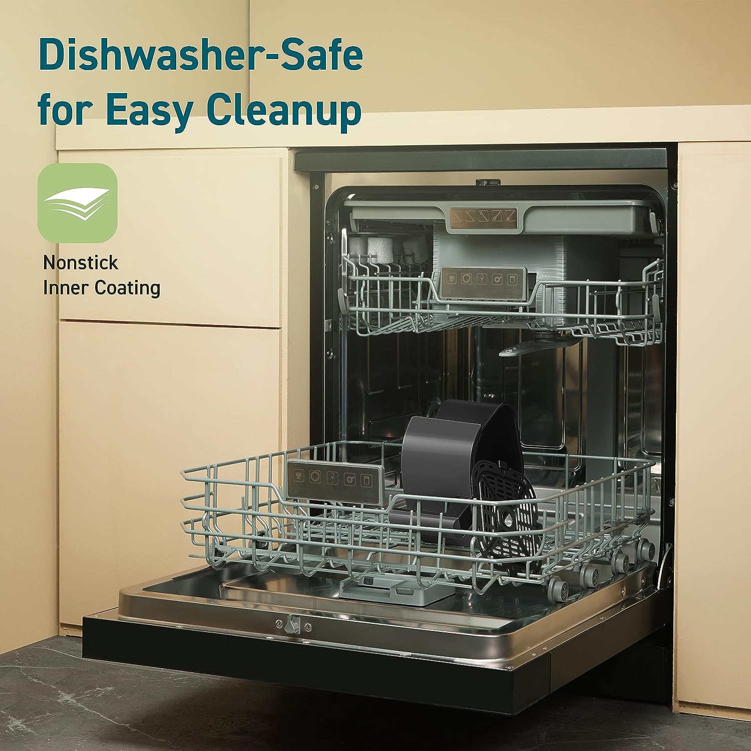 COSORI Small Air Fryer Oven 2.1 Qt, 4-in-1 Mini Airfryer, Bake, Roast, Reheat, Space-saving & Low-noise, Nonstick and Dishwasher Safe Basket, 30 In-App Recipes, Sticker with 6 Reference Guides,Grey