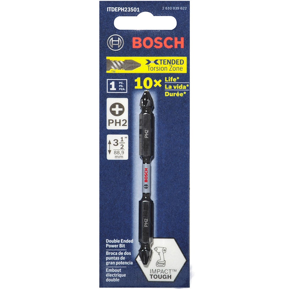 BOSCH PH2 x 90mm Phillips Double-Ended Power Screwdriver Bit - IMPACT TOUGH
