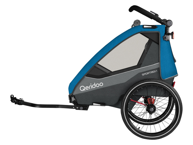 Qeridoo Fahrradanhänger »Sportrex 1 Limited Edition«, Ocean Blue