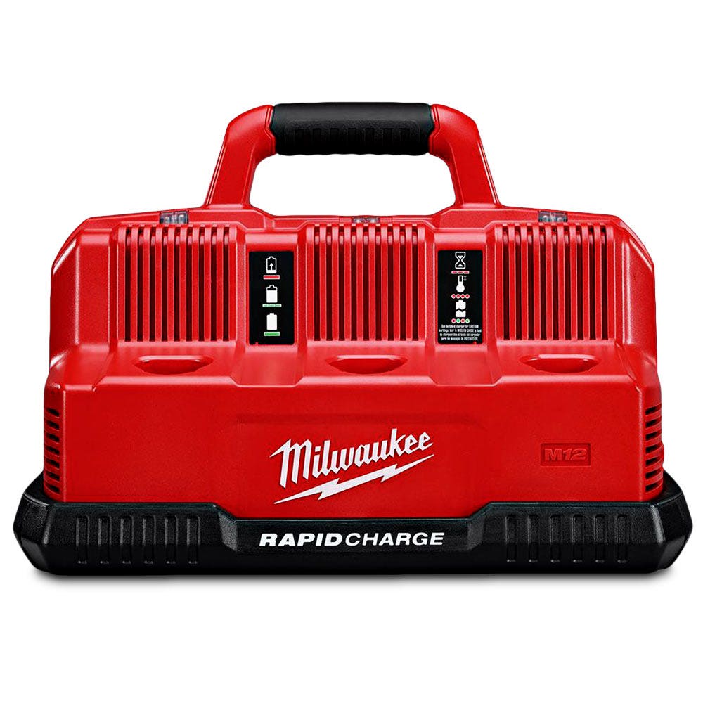 MILWAUKEE 12V/18V 3 Bay Simultaneous Battery Charger M12-18C3