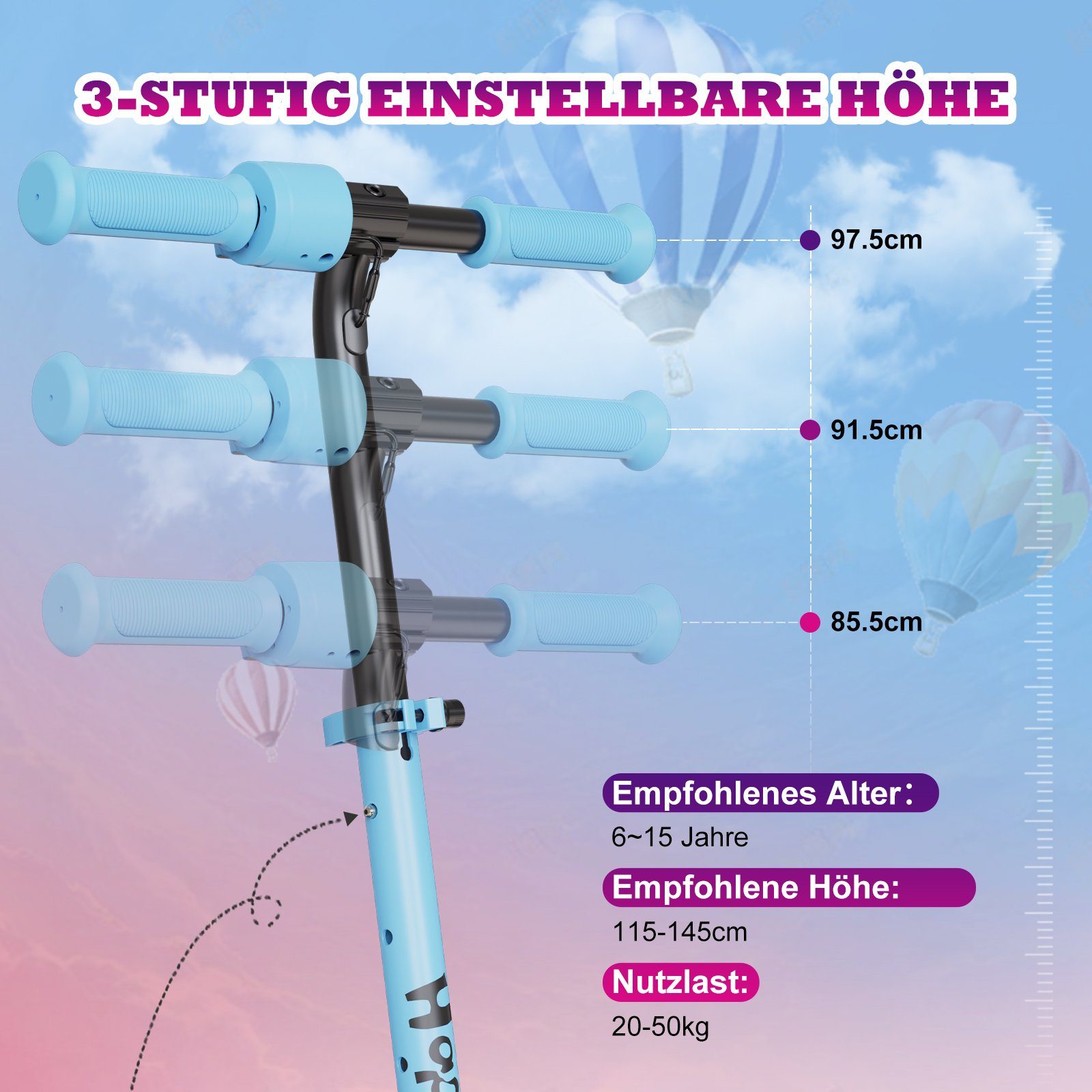 RCB mini scooter, children's scooter, foldable children's scooter 150W 16km/h