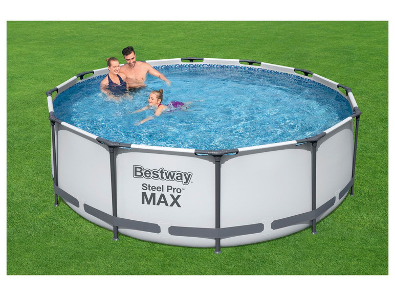 Bestway Pool »Steel ProMAX™«, Stahlrahmenpool-Set, Filterpumpe, Sicherheitsleiter 366x100 cm