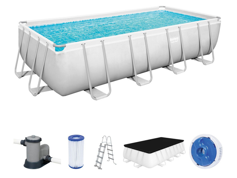 Bestway Power Steel™ Frame Pool Komplett-Set, eckig