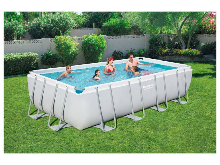 Bestway Power Steel™ Frame Pool Komplett-Set, eckig