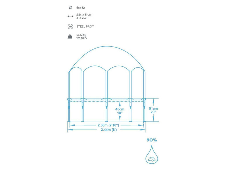 Bestway Planschbecken Splash in Shade Ø 244 cm