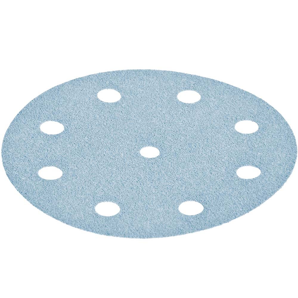 FESTOOL 125mm 180-Grit 9-Hole Granat Sanding Disc 100pc 497171