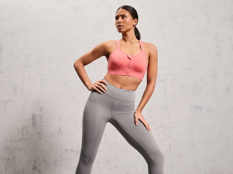 CRIVIT Damen Sportbustier, High-Level, mit Mesh-Einsätzen