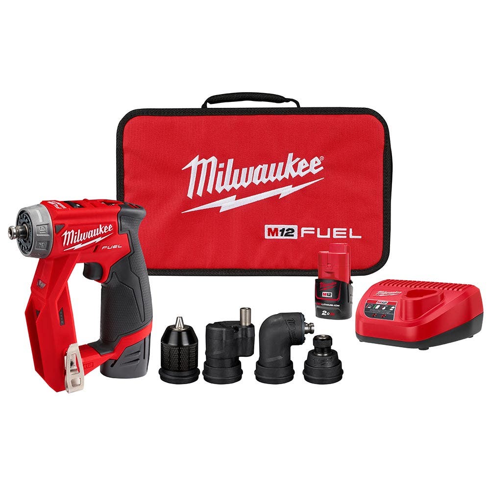 MILWAUKEE 12V 2 x 2.0Ah 9.5MM Installation Drill/Driver Kit M12FDDXKIT202B