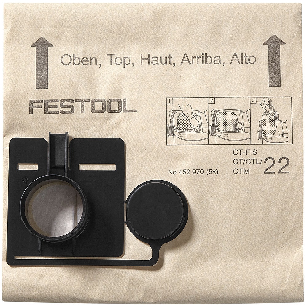 FESTOOL CT 55 Disposable Filter Bags Suits CTSS 452973