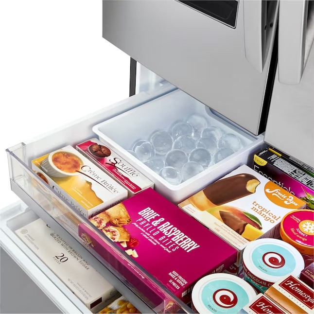 LG Craft Ice Smart WiFi Enabled 27.8-cu ft 4-Door Smart French Door Refrigerator with Dual Ice Maker (Fingerprint Resistant) ENERGY STAR