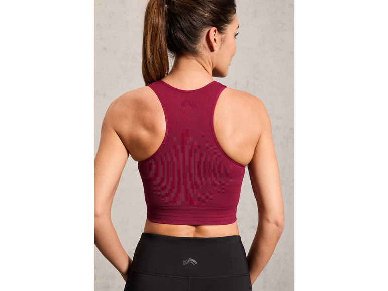 CRIVIT Damen Seamless-Sportbustier, Medium-Level, mit dynamischer Kühltechnologie
