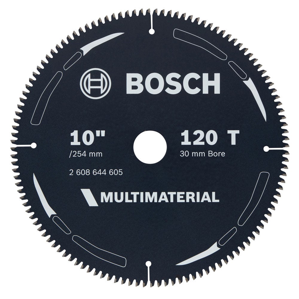 BOSCH 254mm 120T TCT Circular Saw Blade for Multi-Purpose Cutting - MULTIMATERIAL