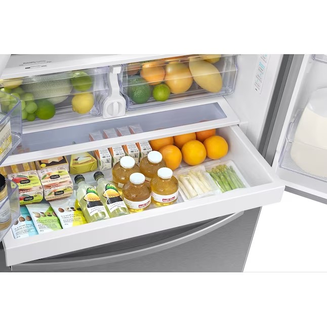 Samsung 27-cu ft French Door Refrigerator with Dual Ice Maker (Fingerprint Resistant Stainless Steel) ENERGY STAR