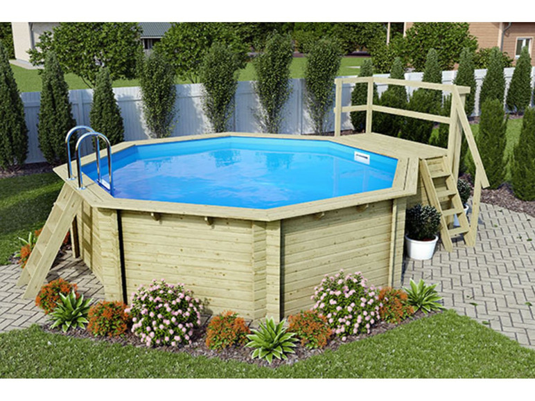 Karibu Karibu Holzpool »Classic«, wahlweise mit Sonnenterrasse