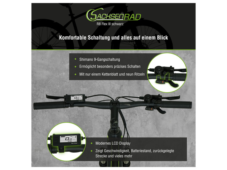 SachsenRad E-Bike Racing Mountainbike »R8 Flex III«, 27,5 Zoll