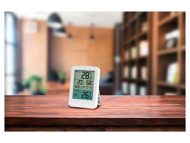 AURIOL® Funk-Temperaturstation, mit Außen- und Pool-Sensor