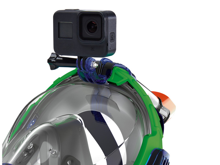 CRIVIT Schnorchelmaske, multifunktional, 180°-Sichtfeld