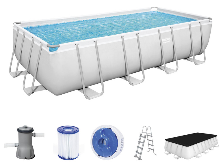 Bestway Power Steel™ Frame Pool Komplett-Set, eckig