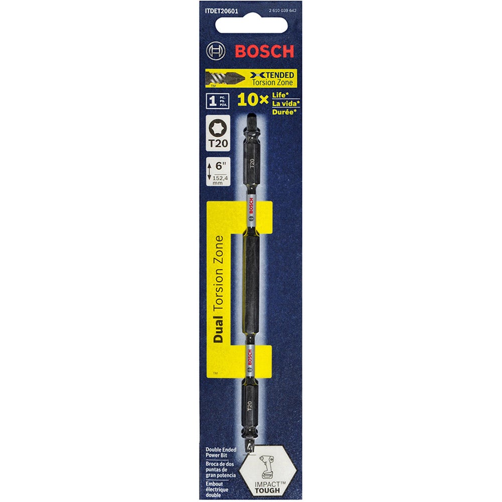 BOSCH T20 x 150mm Torx Double-Ended Power Impact Screwdriver Bit - IMPACT TOUGH