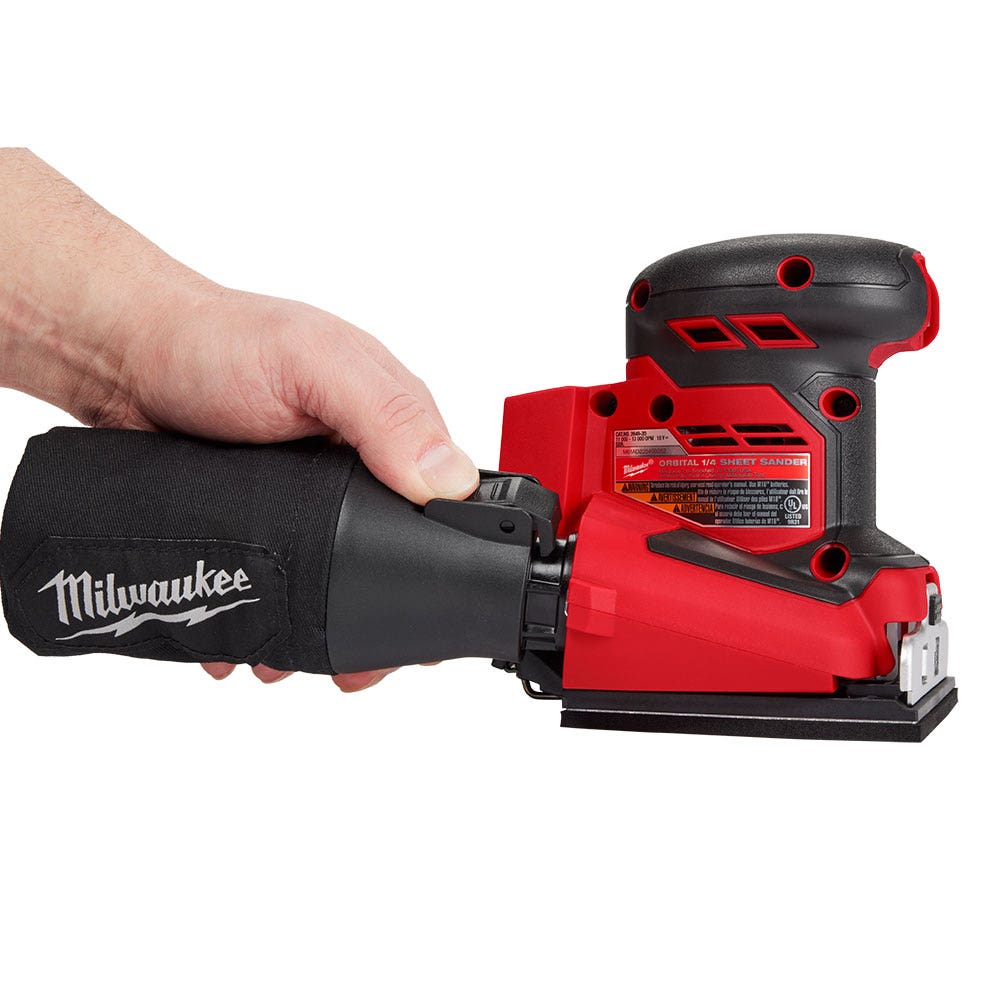 MILWAUKEE 18V 1/4 Sheet Sander Skin M18BQSS0