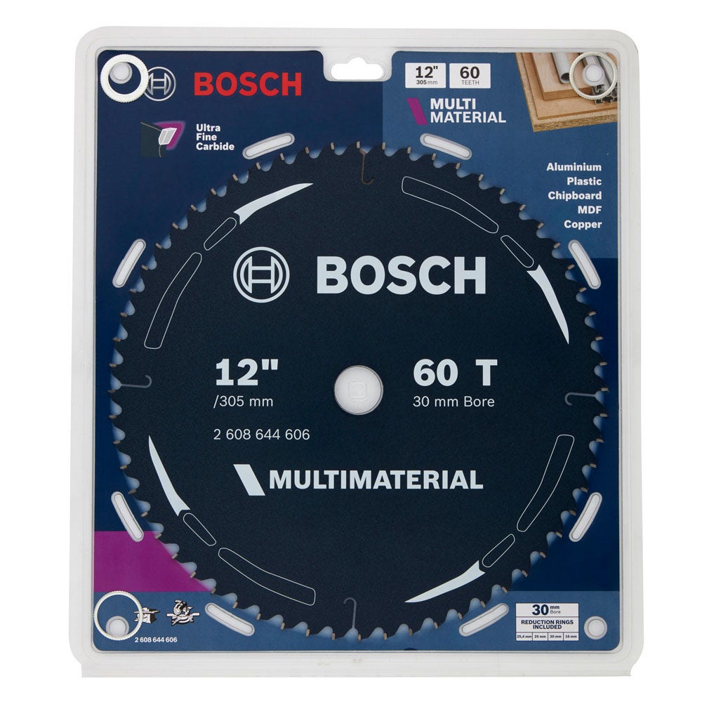 BOSCH 305mm 60T TCT Circular Saw Blade for Multi-Purpose Cutting - MULTIMATERIAL