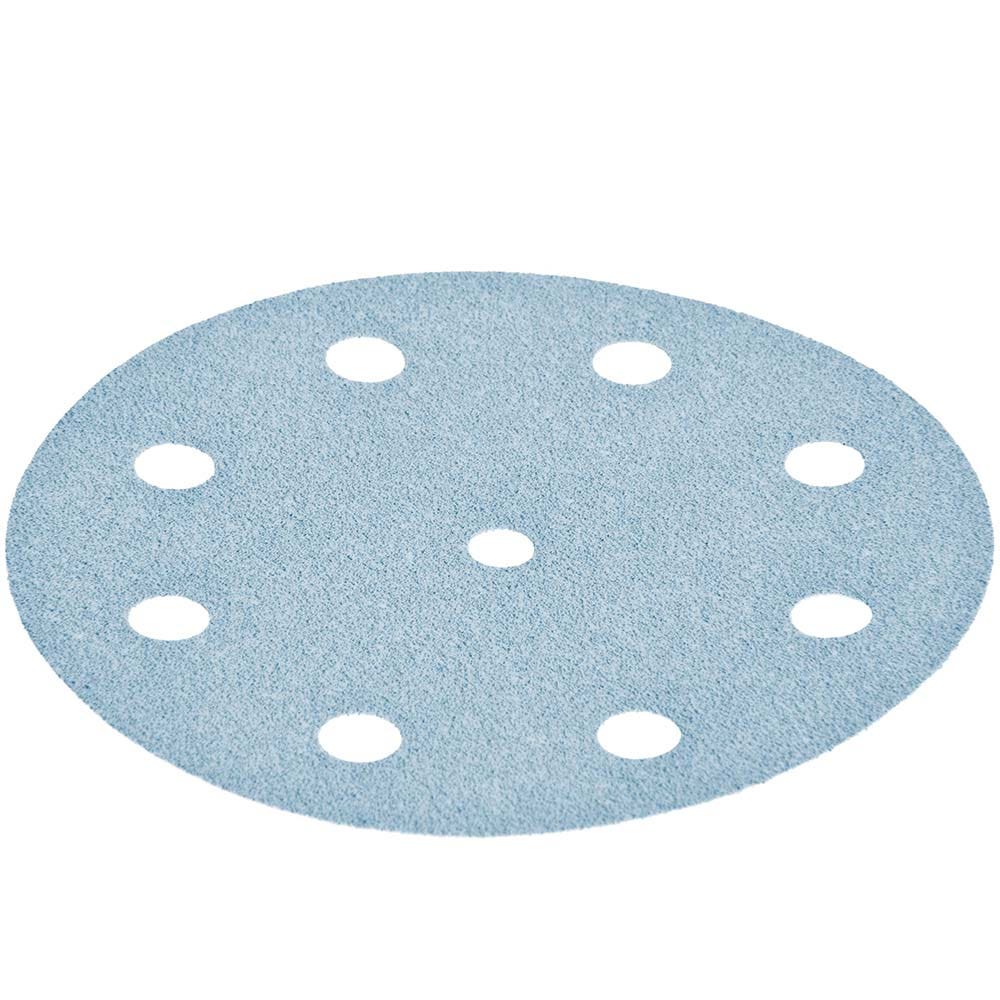 FESTOOL 125mm 80-Grit 9-Hole Granat Sanding Disc 50pc 497167