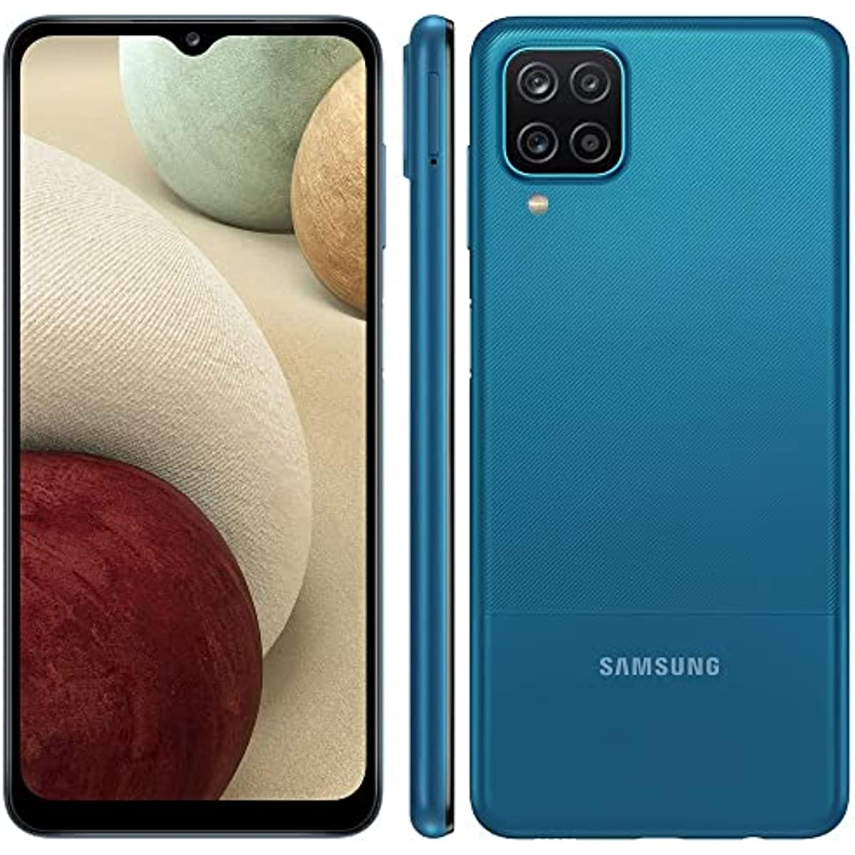 Samsung Galaxy A12 Azul, com Tela Infinita de 6,5