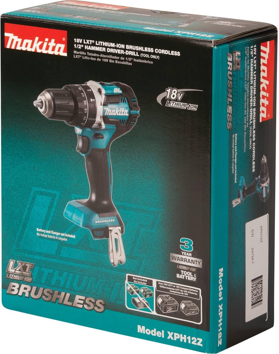 Makita XPH12Z 18V LXT Lithium-Ion Brushless Cordless 1/2