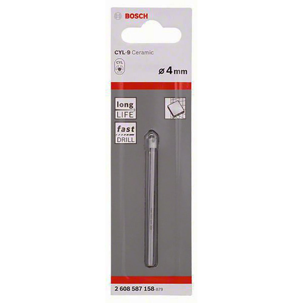 BOSCH 4.0 x 70mm TCT Glass & Tile Drill Bit - CYL-9 CERAMIC