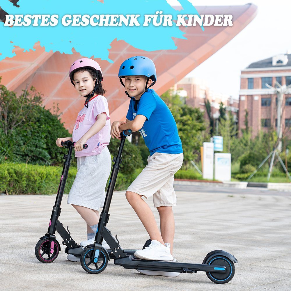 Evercross mini scooter, electric scooter for children aged 6-16 years, max 15 km/h, electric kick scooter, LED