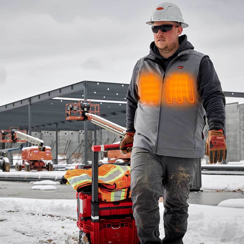 MILWAUKEE 12V TOUGHSHELL Heated Vest Grey Skin M12HVGREY10