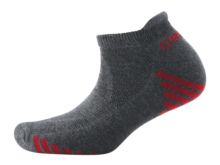 CRIVIT Herren Funktions-Sneakersocken, 5 Paar, mit Bio-Baumwolle