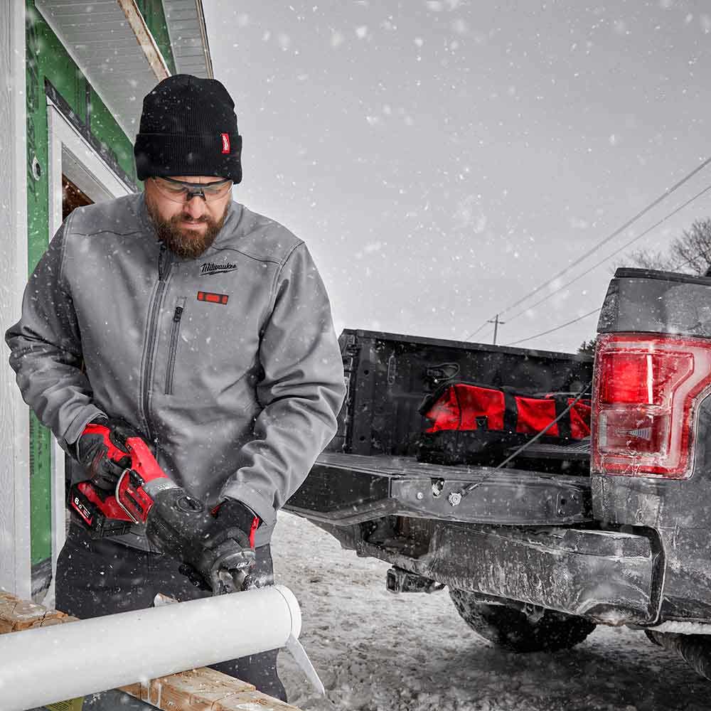 MILWAUKEE 12V Heated TOUGHSHELL Jacket Grey Skin M12THJGREY0