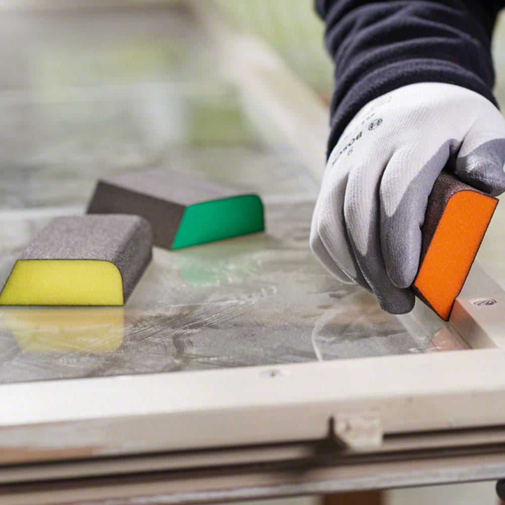 BOSCH Foam Angled Hand Sanding Block Kit - S470 BEST for PROFILE - 3 Piece