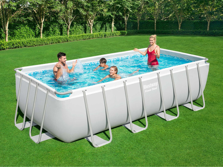 Bestway Power Steel™ Frame Pool Komplett-Set, eckig
