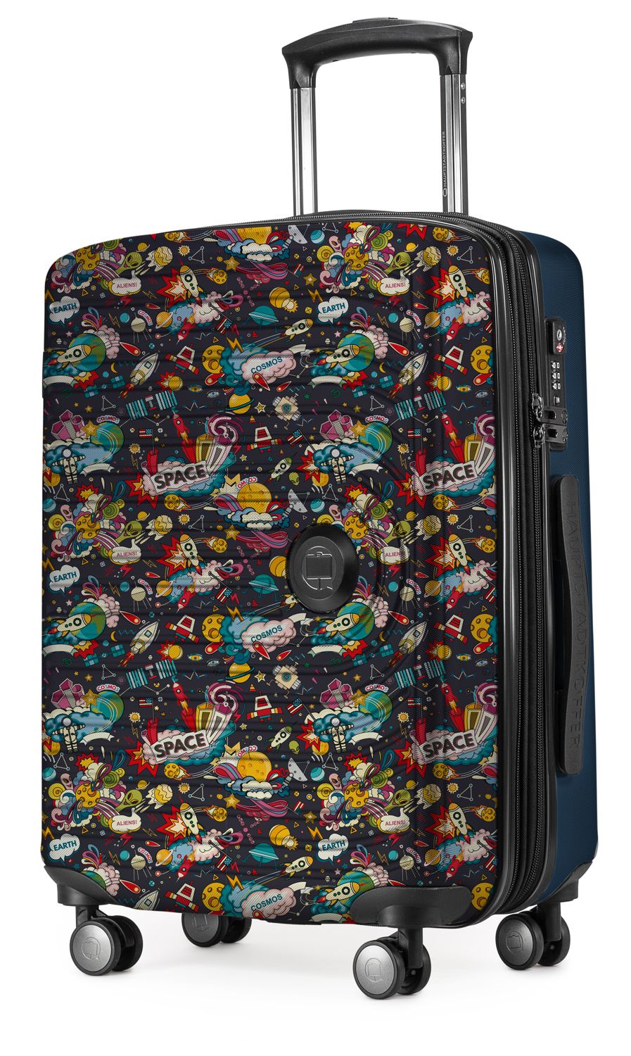 MITTE - children's suitcase hand luggage SPACE Dark blue matt, TSA, 55 cm, 55 litres